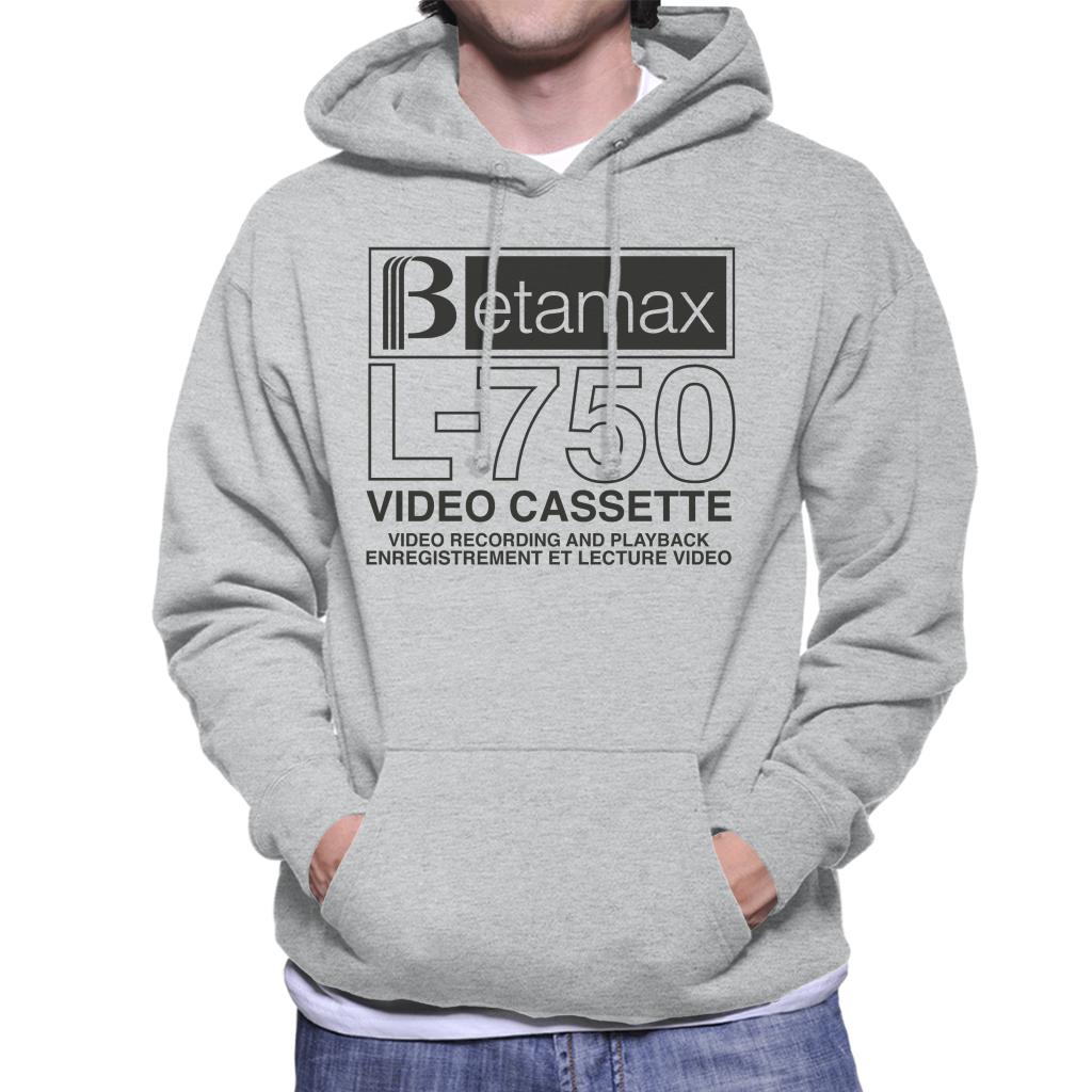 Betamax Black B Logo L 750 Cassette Men's Hooded Sweatshirt product image 1