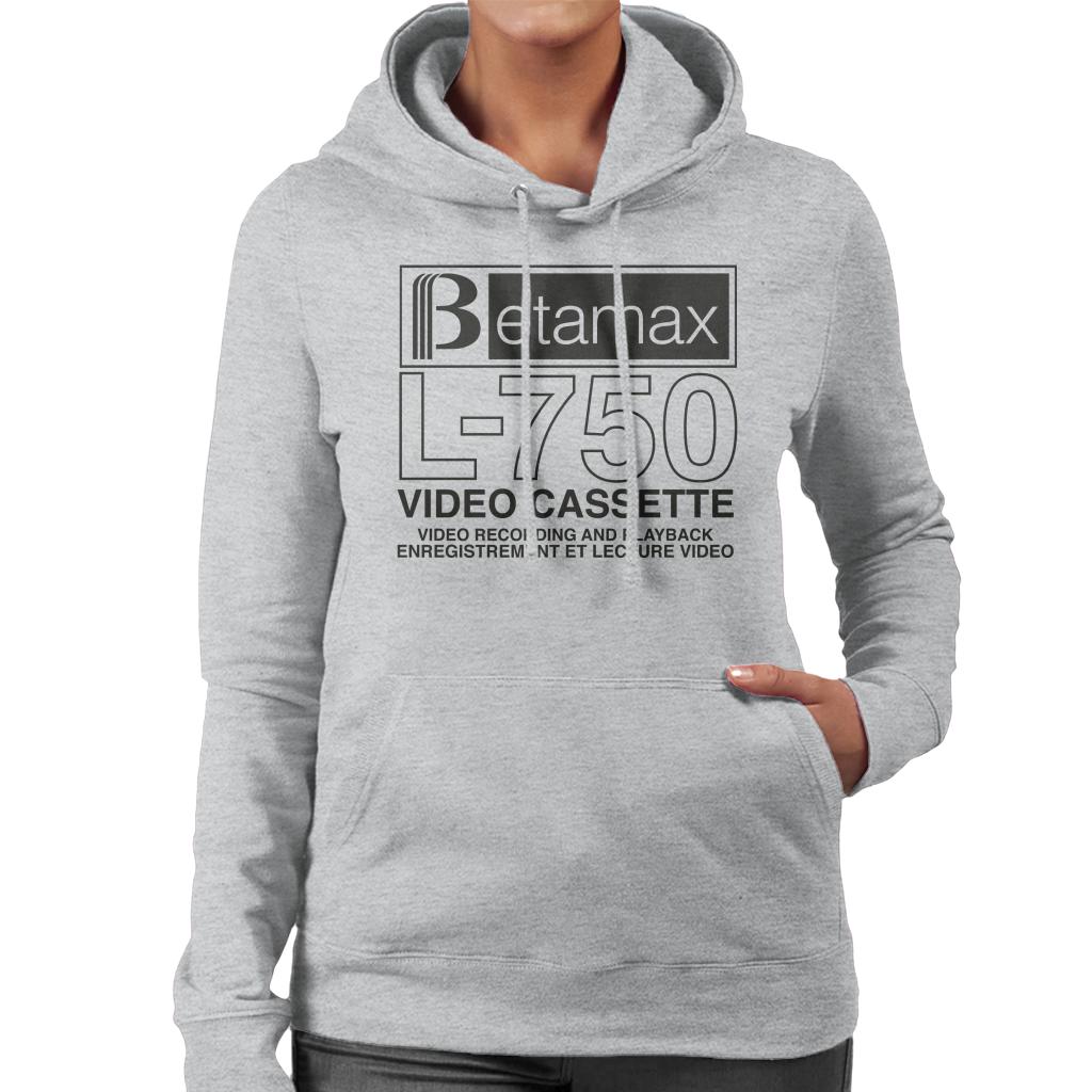 Betamax Black B Logo L 750 Cassette Women's Hooded product image 1