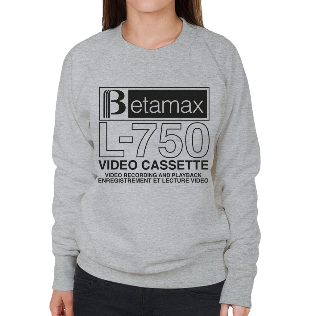 Betamax Black B Logo L 750 Cassette Women's Sweatshirt product image 1