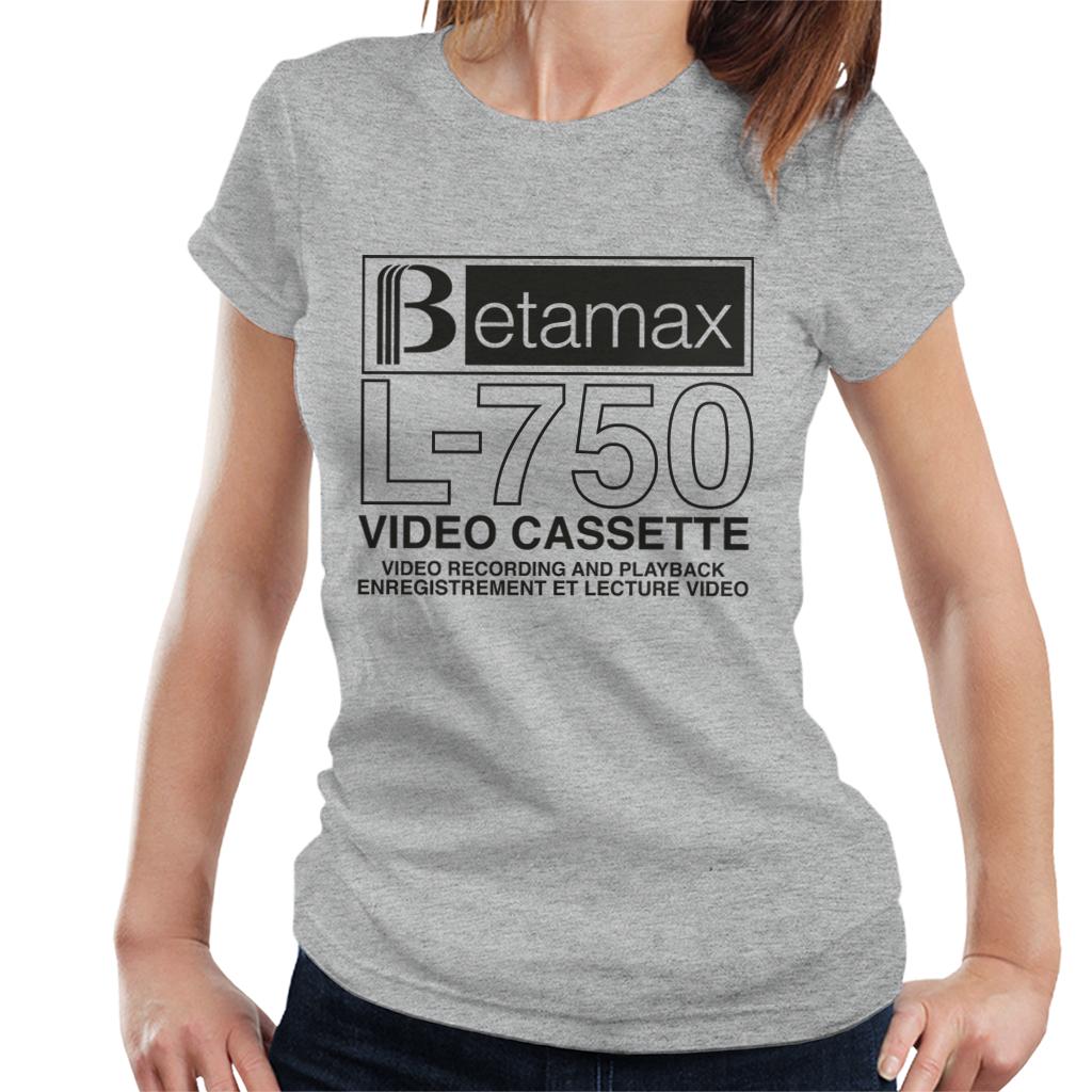 Betamax Black B Logo L 750 Cassette Women's T-Shirt product image 1