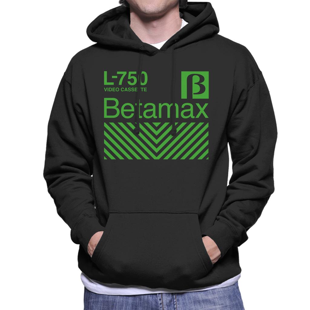 Betamax Green L 750 Video Cassette Men's Hooded Sweatshirt product image 1