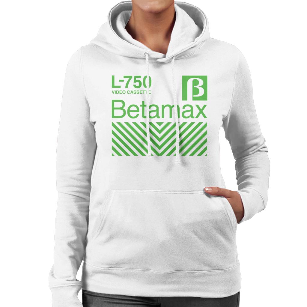 Betamax Green L 750 Video Cassette Women's Hooded Sweatshirt product image 4
