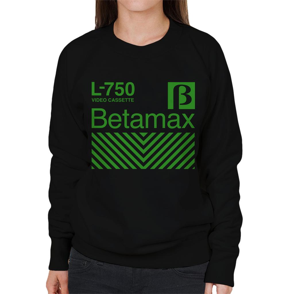 Betamax Green L 750 Video Cassette Women's Sweatshirt product image 1