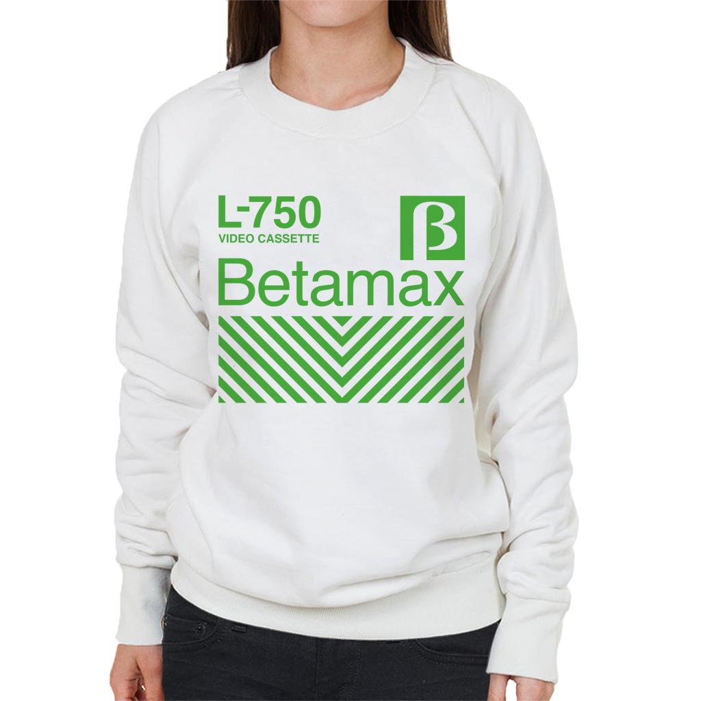 Betamax Green L 750 Video Cassette Women's Sweatshirt product image 4