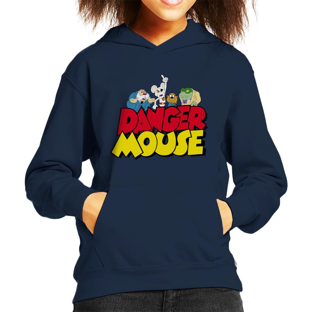 Danger Mouse Logo With Characters Kid's Hooded Sweatshirt product image 4