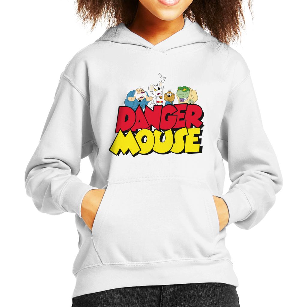 Danger Mouse Logo With Characters Kid's Hooded Sweatshirt product image 7