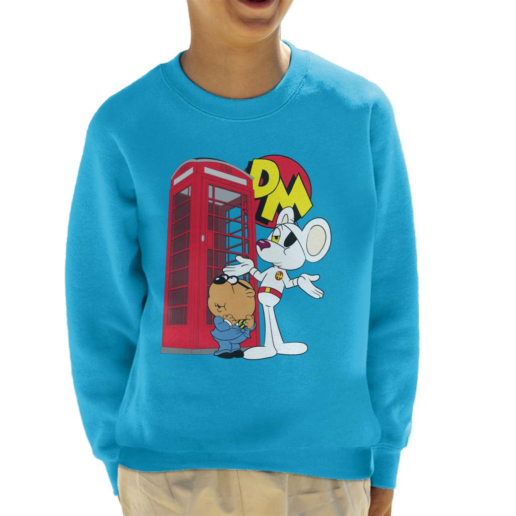Danger Mouse Red Telephone Box Kid's Sweatshirt product image 6