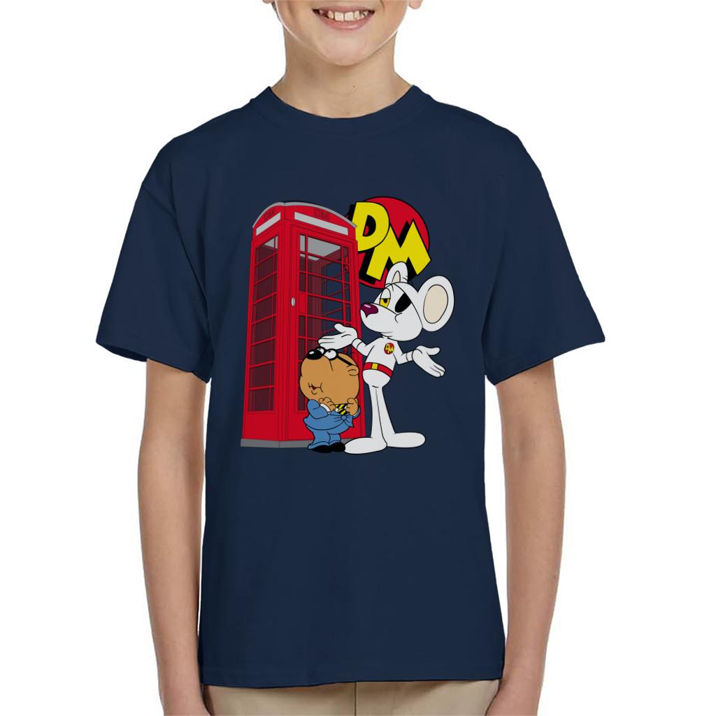 Danger Mouse Red Telephone Box Kid's T-Shirt product image 1