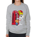 Danger Mouse Red Telephone Box Women's Sweatshirt product image 1