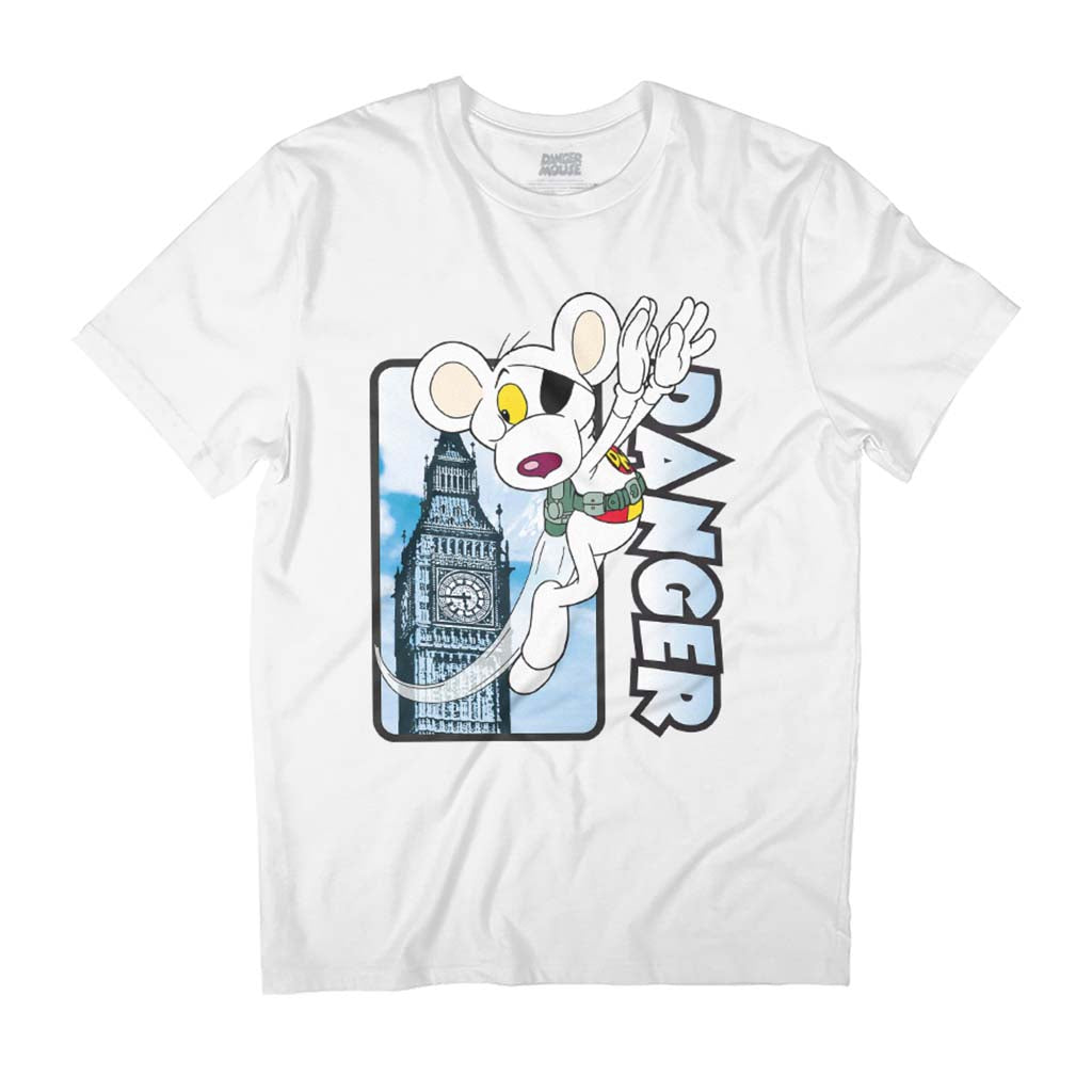 Danger Mouse Flying Past Big Ben Men's T-Shirt product image 1