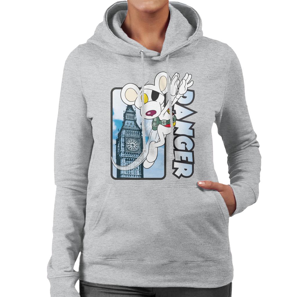 Danger Mouse Flying Past Big Ben Women's Hooded Sweatshirt product image 1