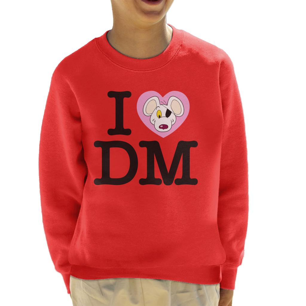 Danger Mouse I Love DM Kid's Sweatshirt product image 1