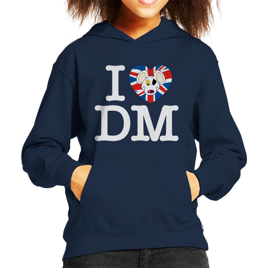 Danger Mouse I Love DM Union Jack Kid's Hooded Sweatshirt product image 1