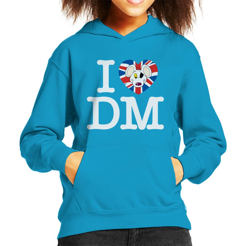 Danger Mouse I Love DM Union Jack Kid's Hooded Sweatshirt product image 4