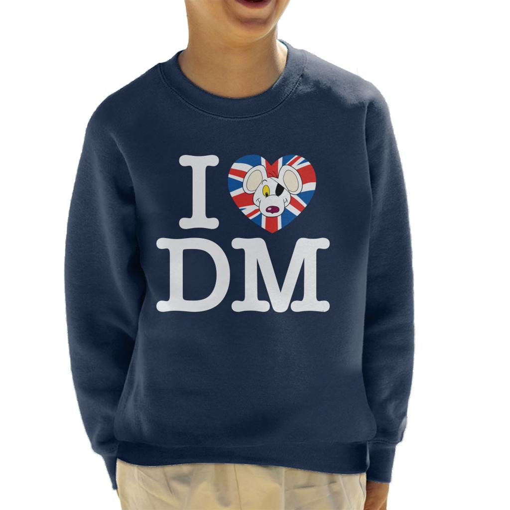 Danger Mouse I Love DM Union Jack Kid's Sweatshirt product image 1