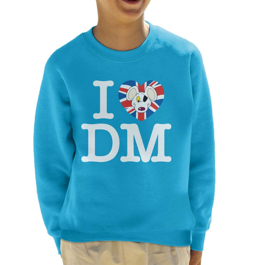 Danger Mouse I Love DM Union Jack Kid's Sweatshirt product image 4