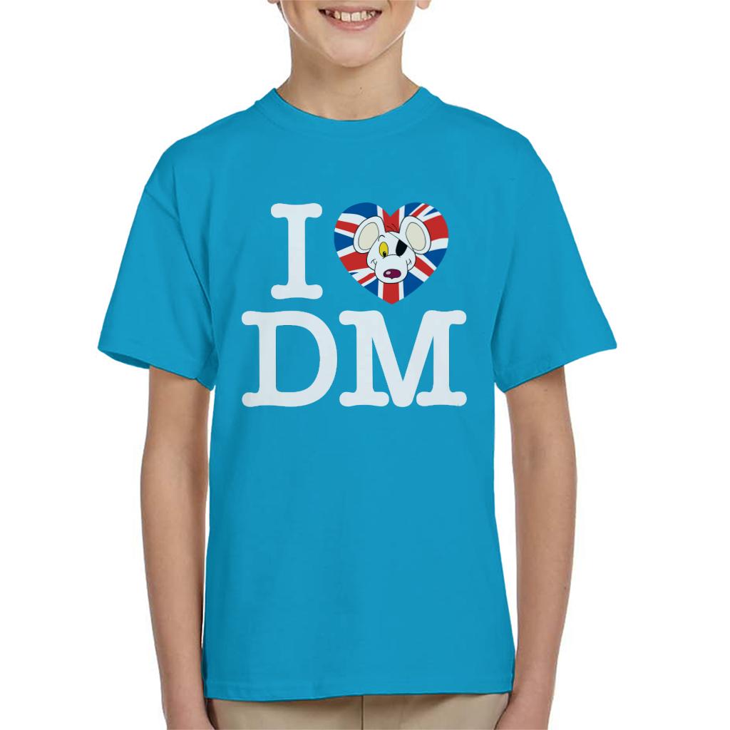 Danger Mouse I Love DM Union Jack Kid's T-Shirt product image 4