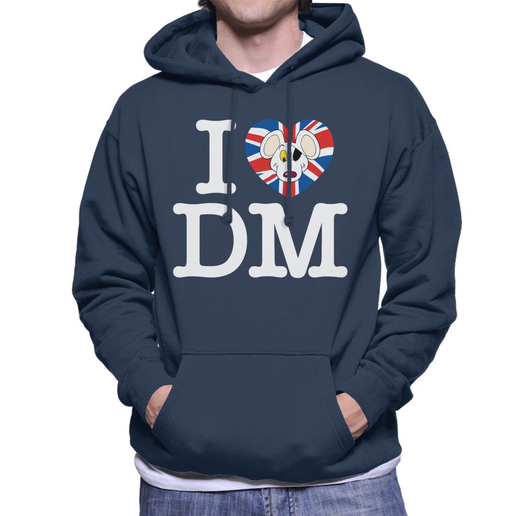 Danger Mouse I Love DM Union Jack Men's Hooded Sweatshirt product image 1