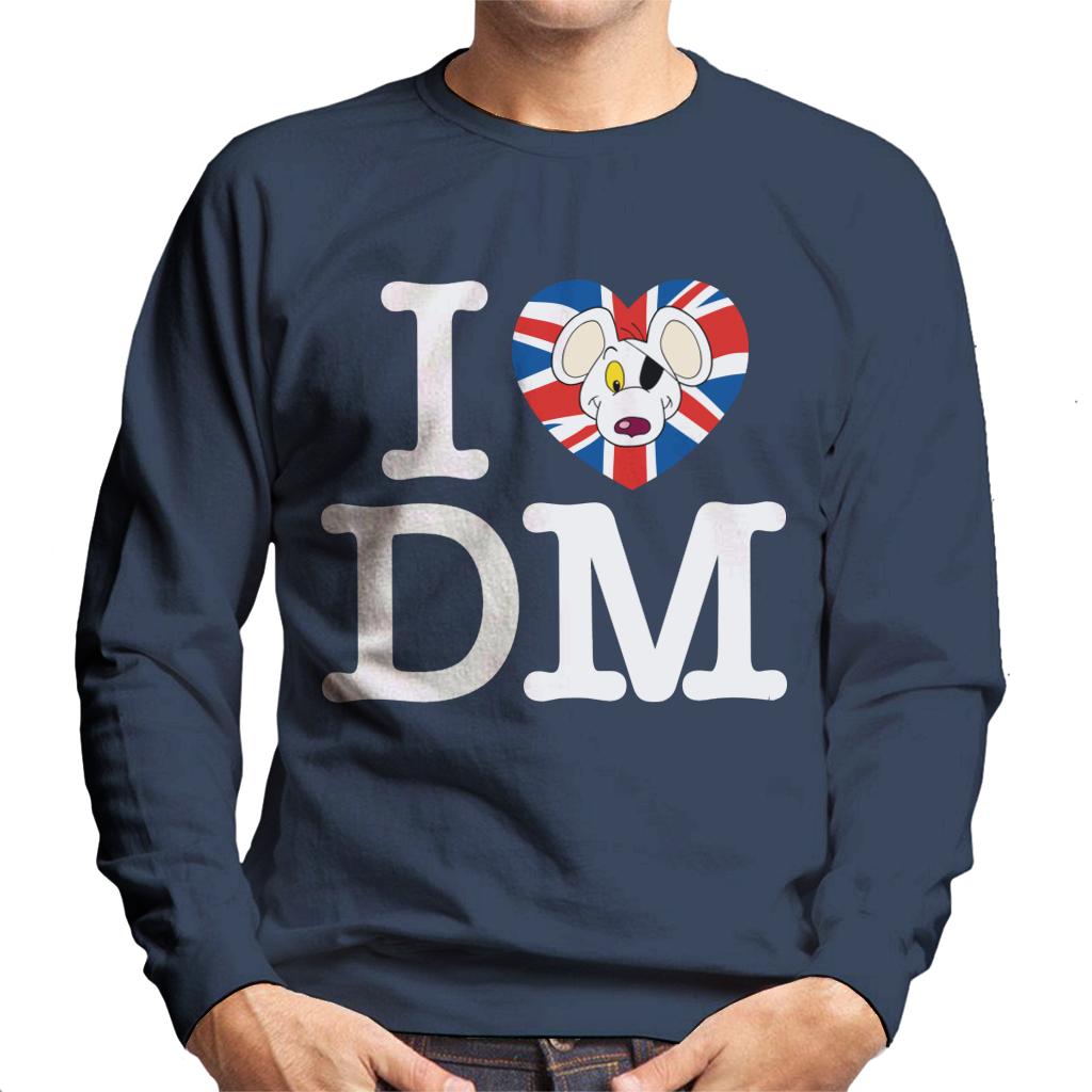 Danger Mouse I Love DM Union Jack Men's Sweatshirt product image 1