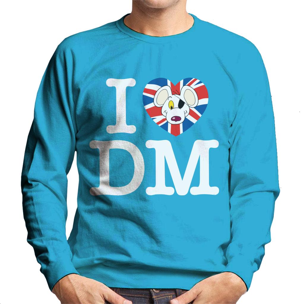 Danger Mouse I Love DM Union Jack Men's Sweatshirt product image 4