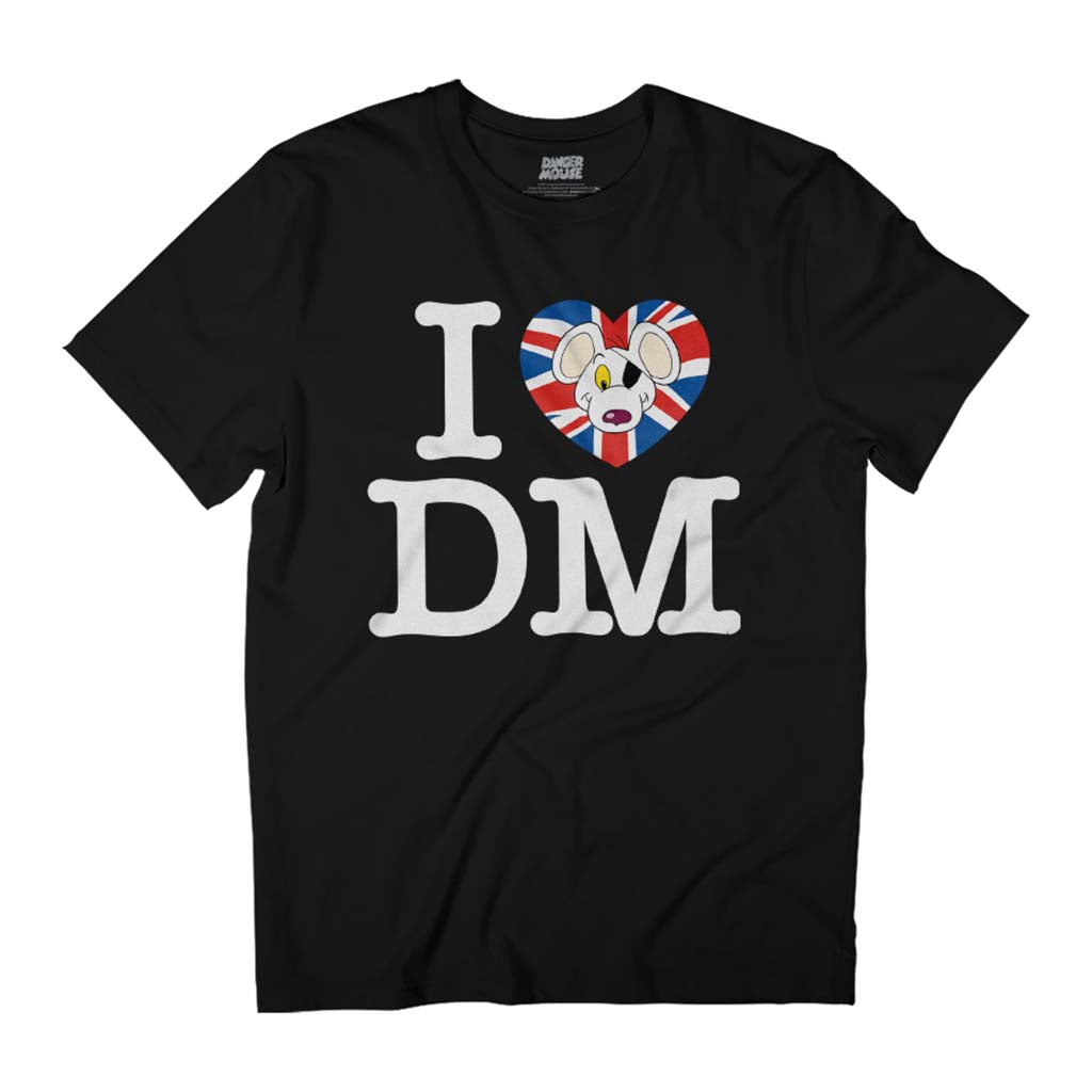 Danger Mouse I Love DM Union Jack Men's T-Shirt product image 1
