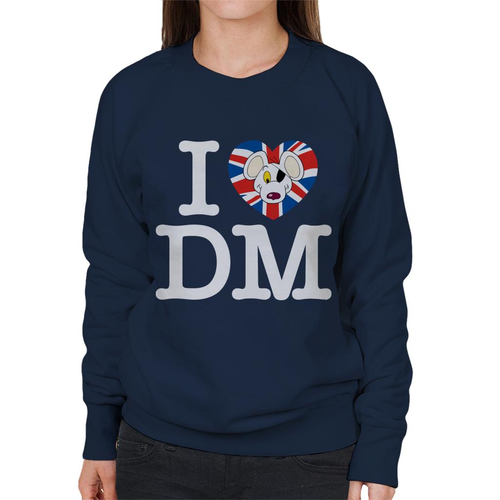 Danger Mouse I Love DM Union Jack Women's Sweatshirt product image 1