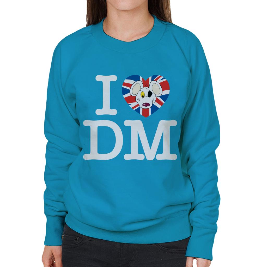 Danger Mouse I Love DM Union Jack Women's Sweatshirt product image 4