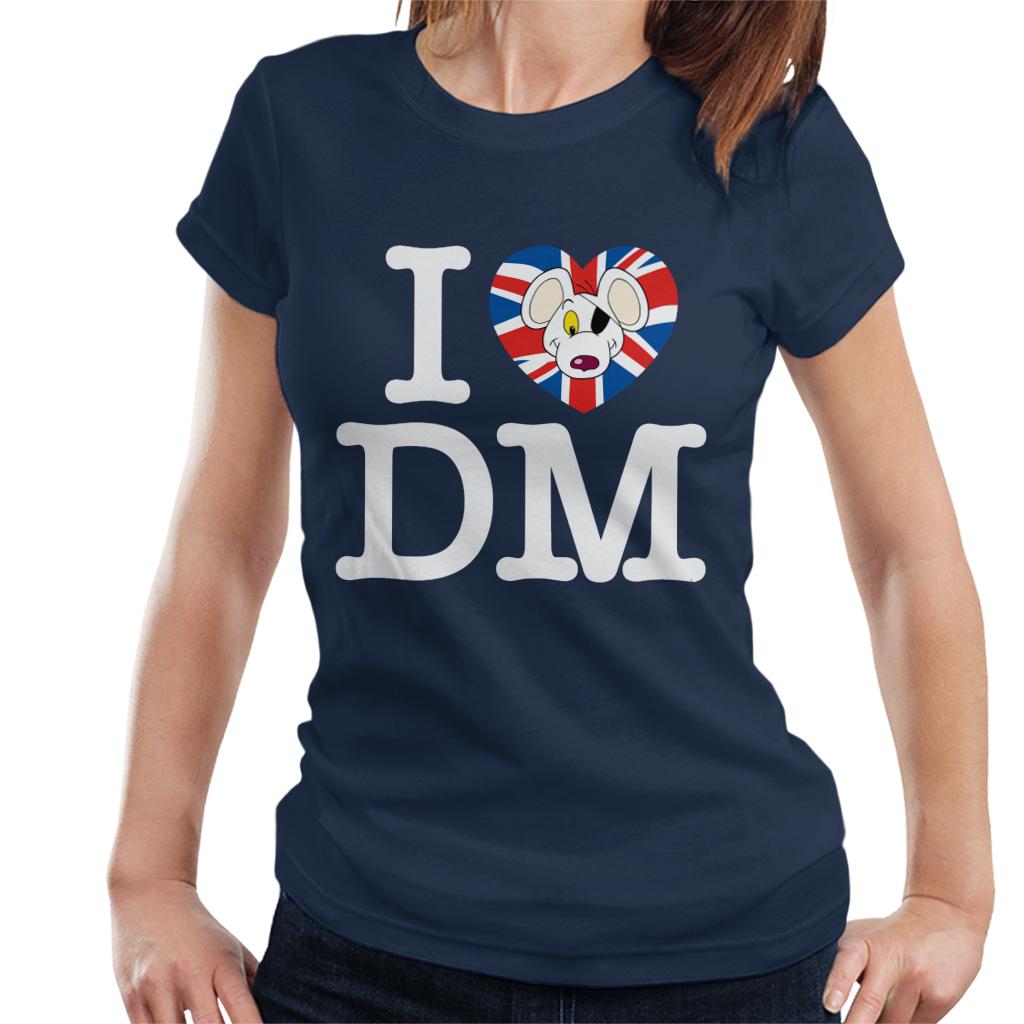 Danger Mouse I Love DM Union Jack Women's T-Shirt product image 1