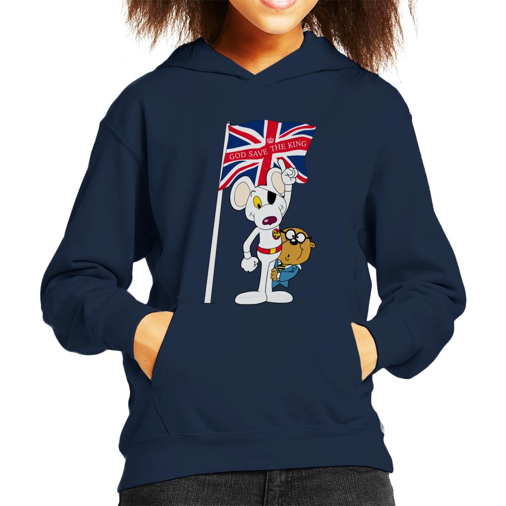 Danger Mouse Union Jack Flag God Save The King Kid's Hooded product image 1