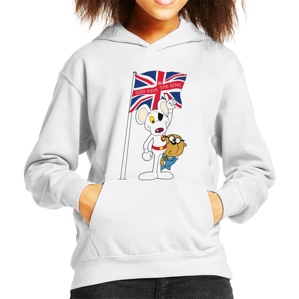 Danger Mouse Union Jack Flag God Save The King Kid's Hooded product image 4