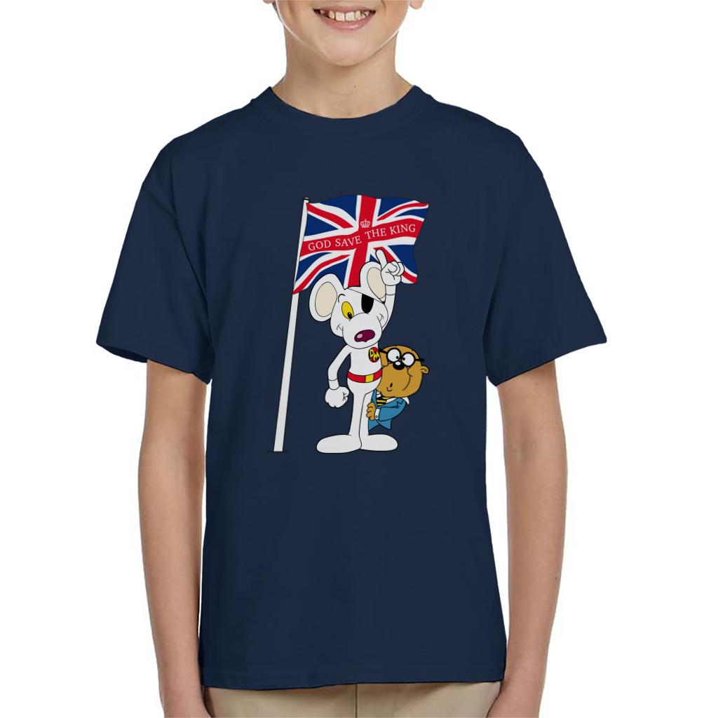 Danger Mouse Union Jack Flag God Save The King Kid's T-Shirt product image 4
