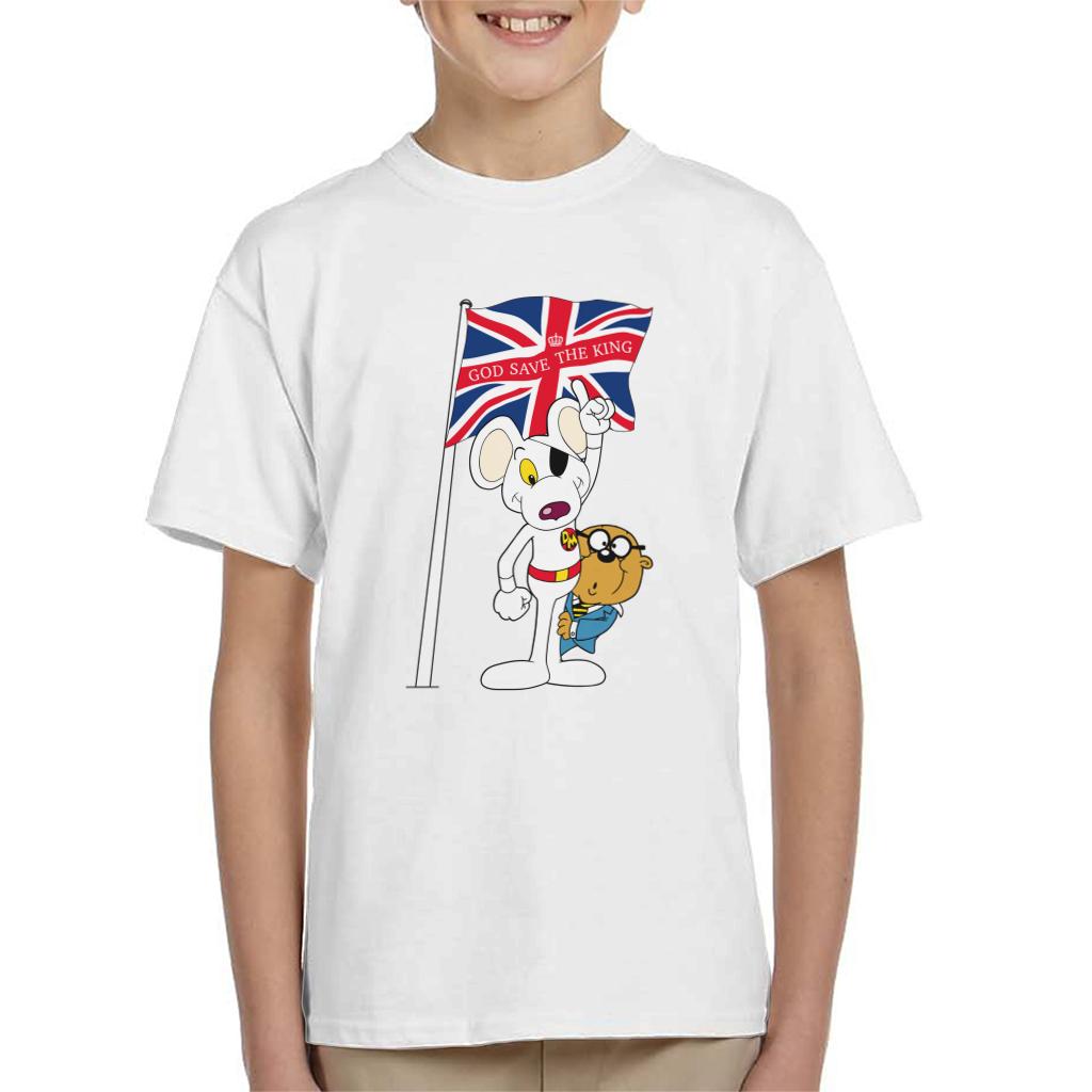 Danger Mouse Union Jack Flag God Save The King Kid's T-Shirt product image 1