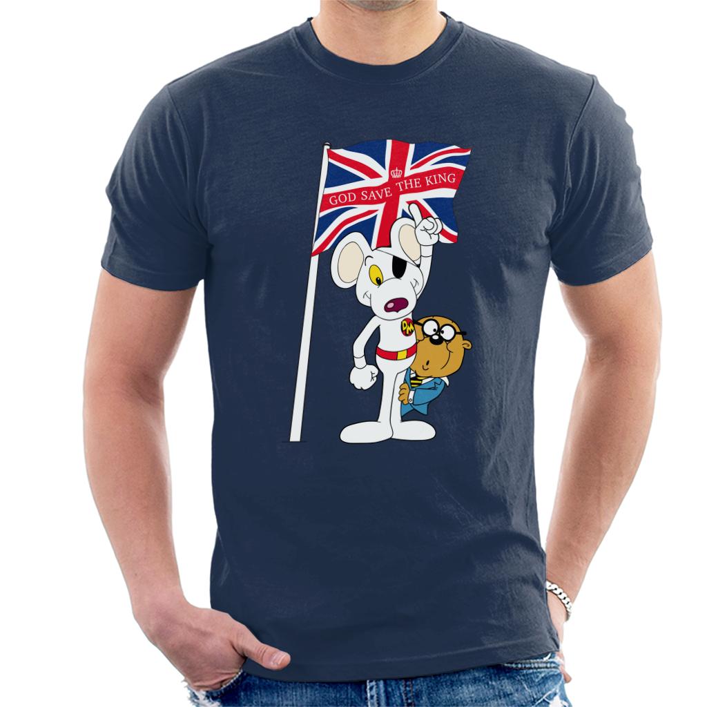 Danger Mouse Union Jack Flag God Save The King Men's T-Shirt product image 4