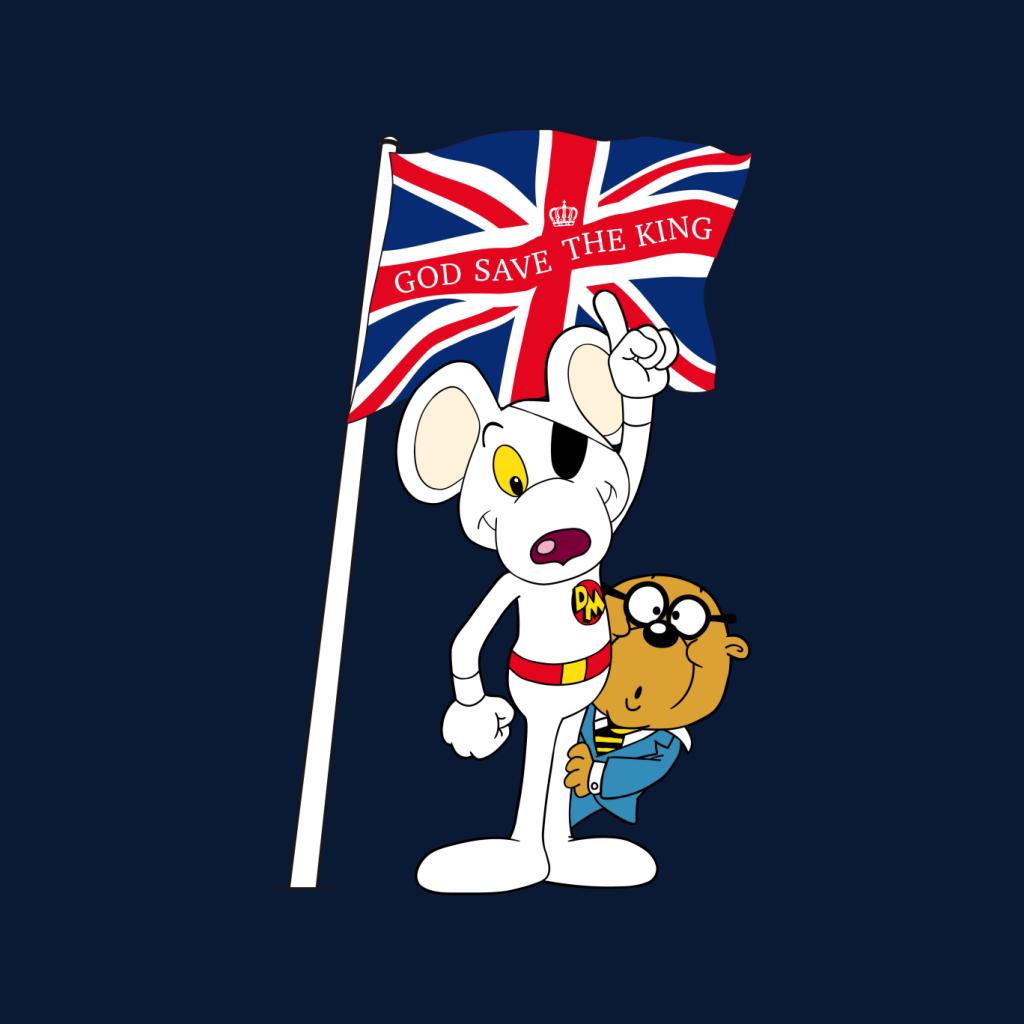 Danger Mouse Union Jack Flag God Save The King Men's T-Shirt product image 5