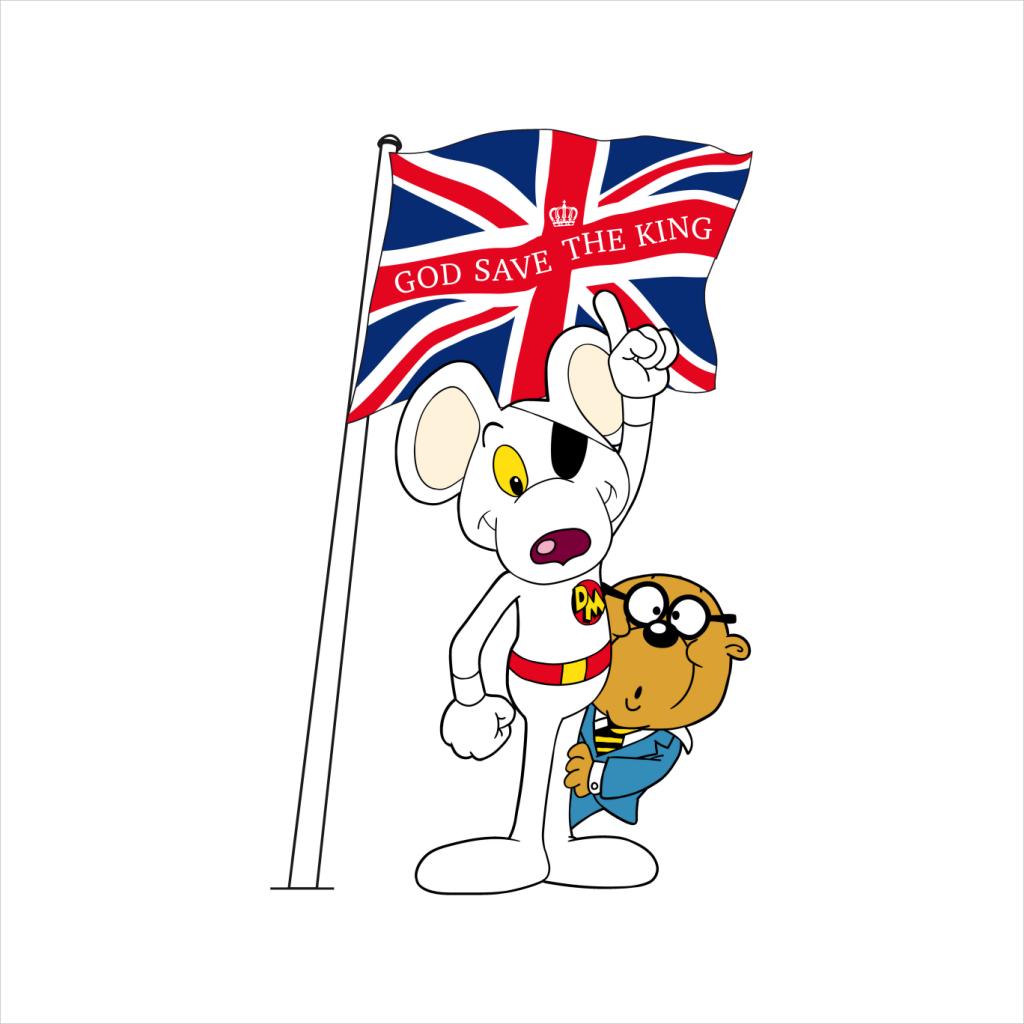 Danger Mouse Union Jack Flag God Save The King Men's T-Shirt product image 2
