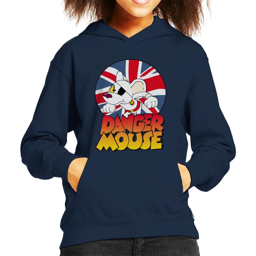Danger Mouse Frowning Union Jack Kid's Hooded Sweatshirt product image 1