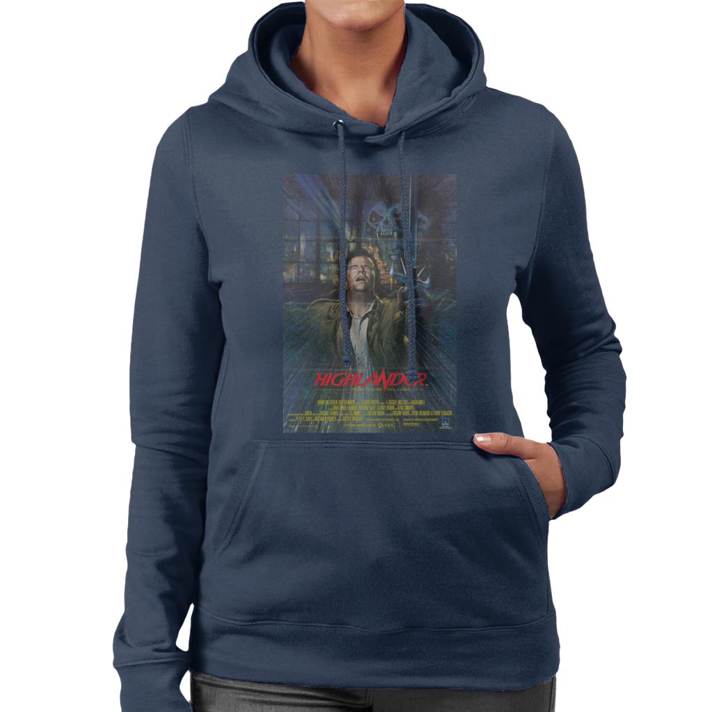Highlander 1986 Movie Poster Montage Women's Hooded Sweatshirt