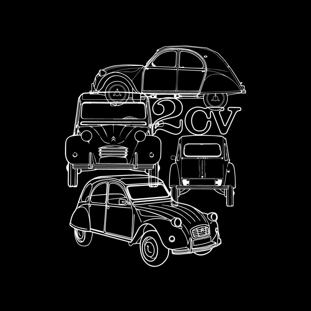Citroen 2CV White Angle Montage Men's T-Shirt product image 2