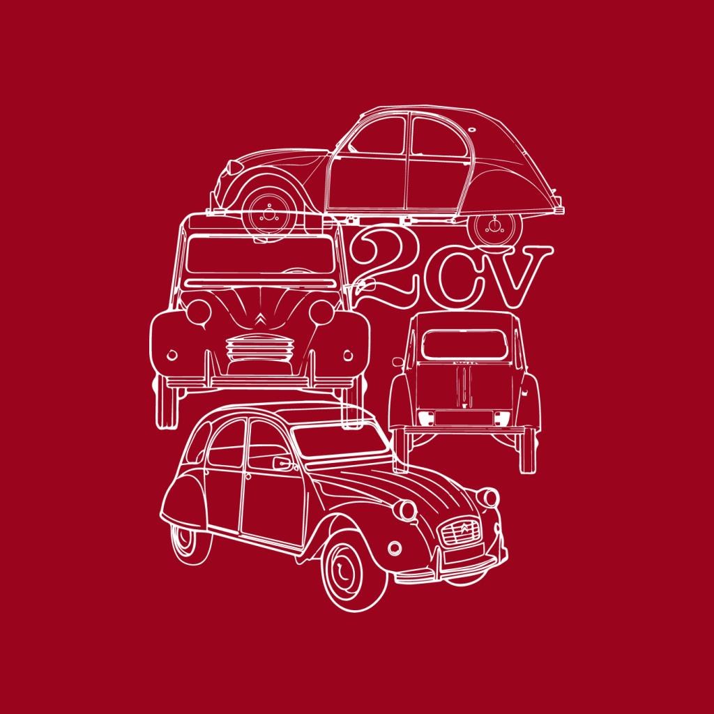 Citroen 2CV White Angle Montage Men's Hooded Sweatshirt product image 7