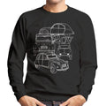 Citroen 2CV White Angle Montage Men's Sweatshirt product image 1