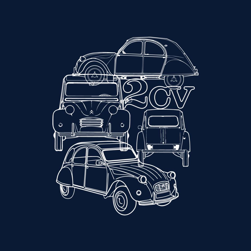 Citroen 2CV White Angle Montage Women's Sweatshirt product image 5