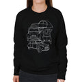 Citroen 2CV White Angle Montage Women's Sweatshirt product image 1