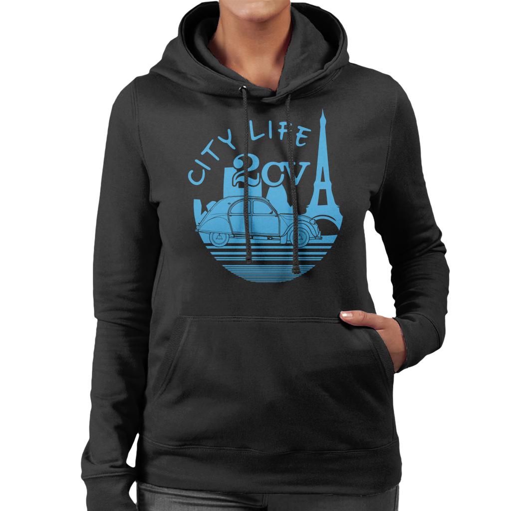 Citroen 2CV City Life Paris Women's Hooded Sweatshirt product image 1