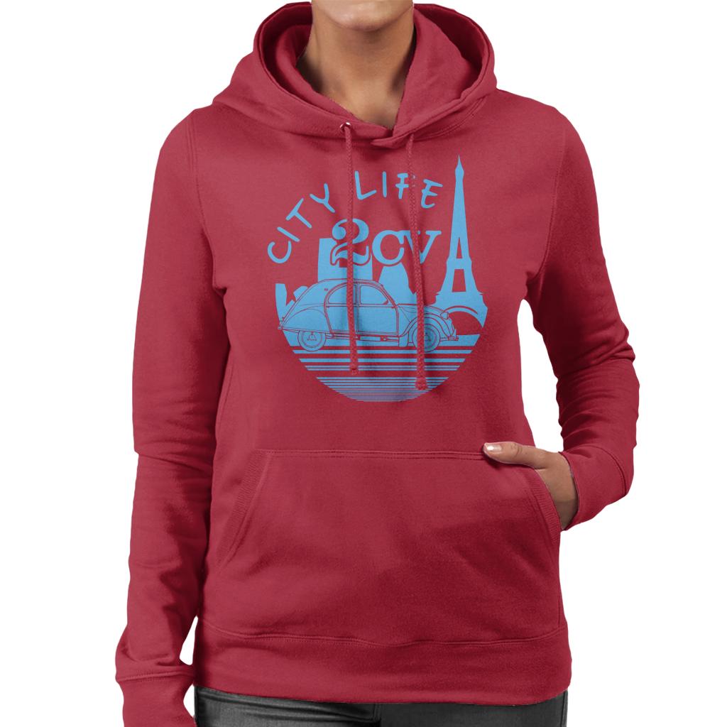 Citroen 2CV City Life Paris Women's Hooded Sweatshirt product image 6