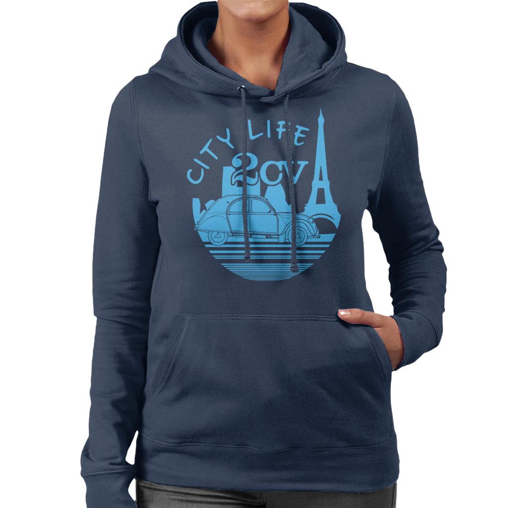Citroen 2CV City Life Paris Women's Hooded Sweatshirt product image 4
