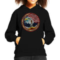 NASA STS 36 Atlantis Mission Badge Distressed Kids Hooded product image 1