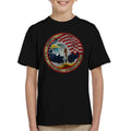 NASA STS 36 Atlantis Mission Badge Distressed Kids T-Shirt product image 1