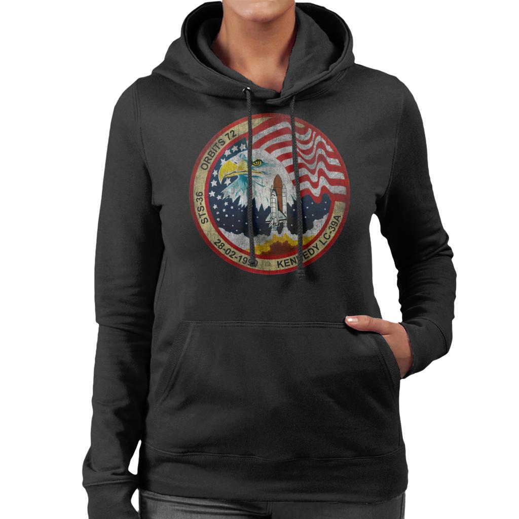 NASA STS 36 Atlantis Mission Badge Distressed Women's product image 1