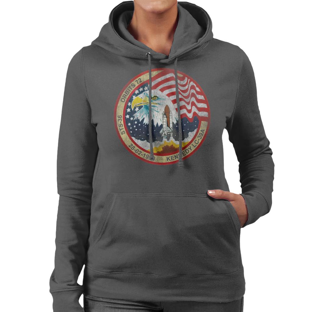 NASA STS 36 Atlantis Mission Badge Distressed Women's product image 4