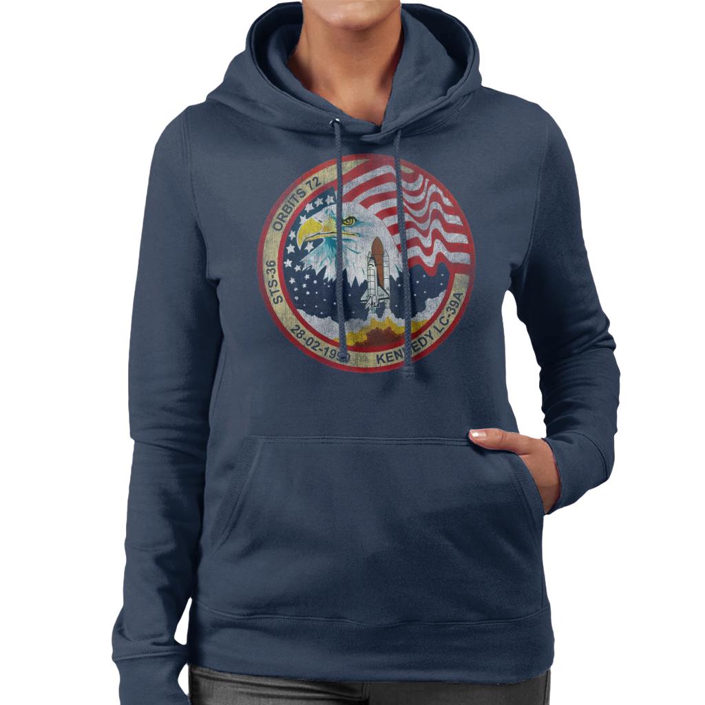NASA STS 36 Atlantis Mission Badge Distressed Women's product image 6